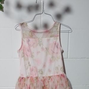 A pink floral dress